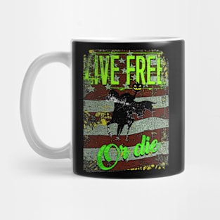 Live Free American Flag Headless Horsemen Mug